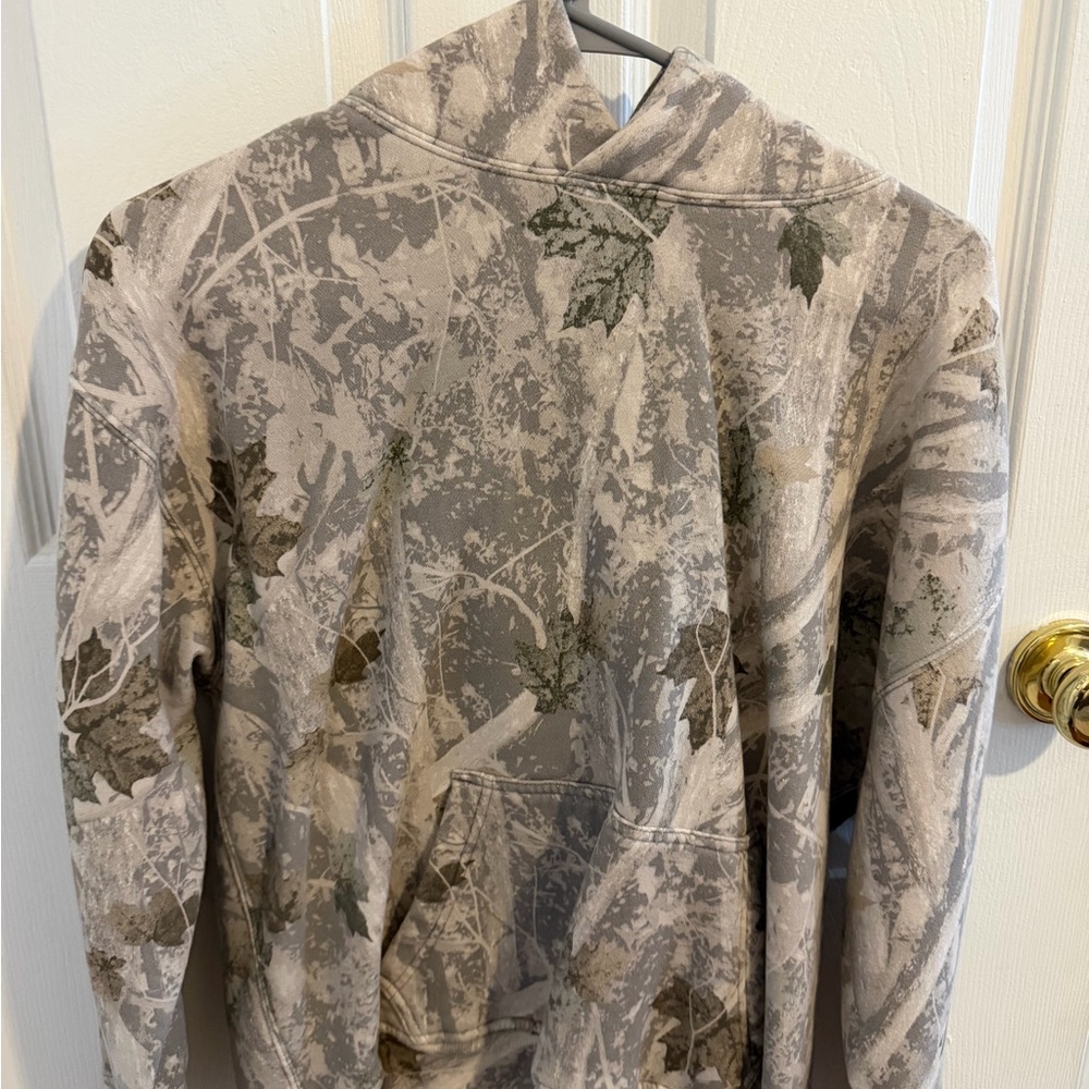 Abercrombie & Fitch Oversized Hoodie in Cream and Gray